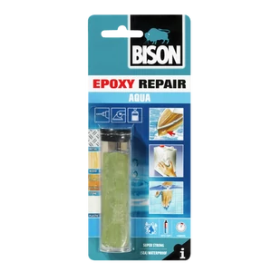 BISON kétkomponensű vízálló epoxy gyurmaragasztó, 56g