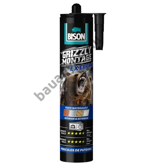 BISON Grizzly extrém erős szerelési ragasztó, 435g