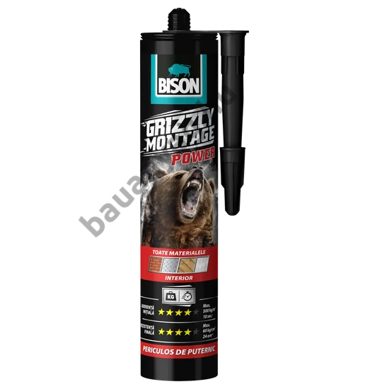 BISON Grizzly erős szerelési ragasztó, 370g