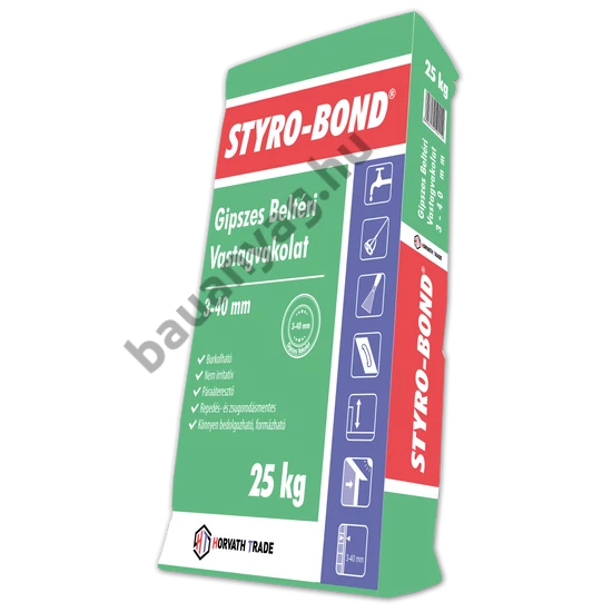 STYRO-BOND 3-40 BELTÉRI GIPSZES VASTAGVAKOLAT 25 kg