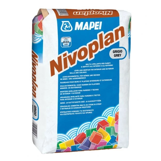 Nivoplan Plus kiegyenlítőhabarcs, bel-kültér, falakra, padlóra 25kg