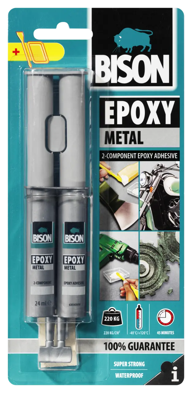 BISON metál két komponensű epoxy ragasztó, 24ml