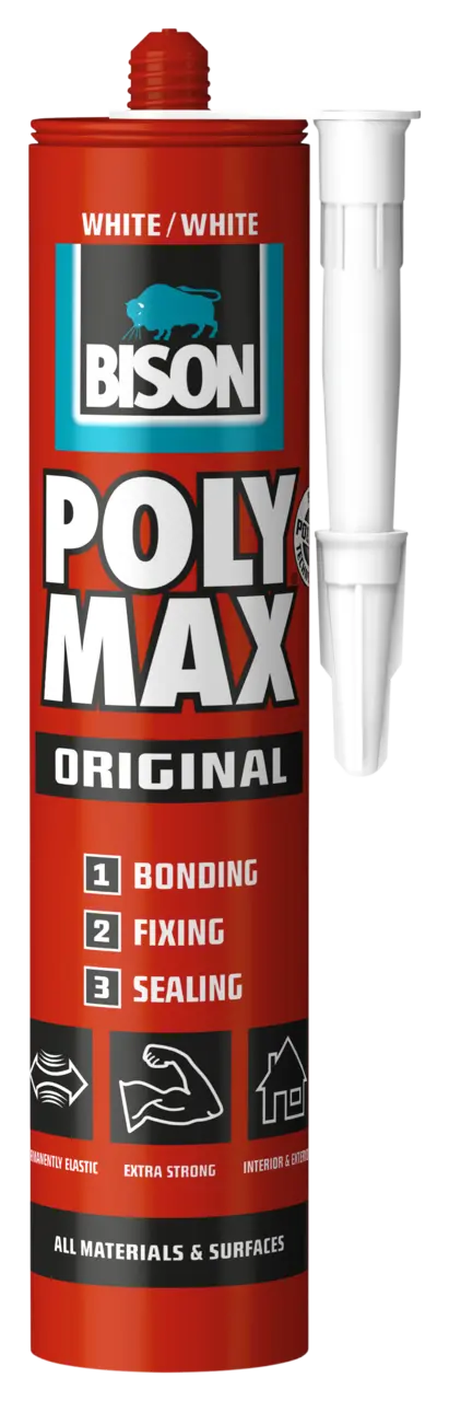 BISON Poly Max univerzális tömítő, SM polymer ragasztó, 425g